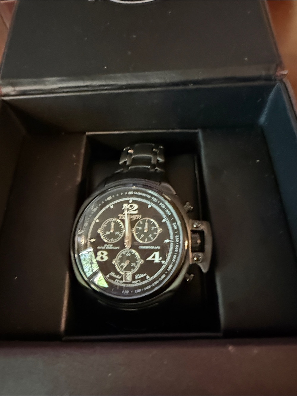 Triumph Black Men's Chronograph Watch